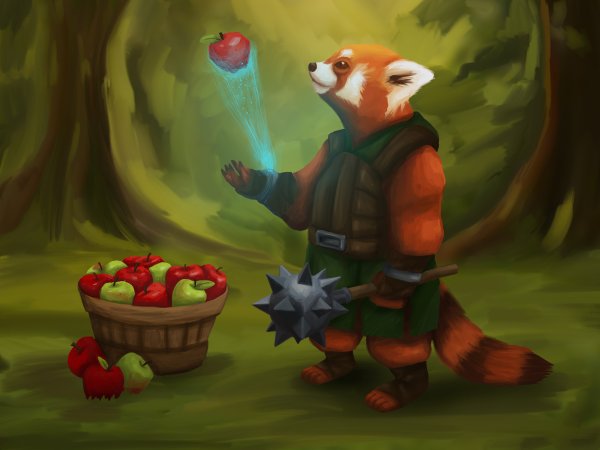 Плакат с красной пандой