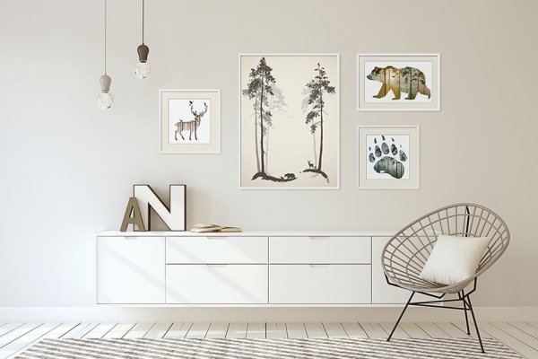Постеры для гостиной в скандинавском стиле