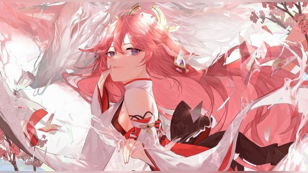 Яэ Мико Genshin Impact арт