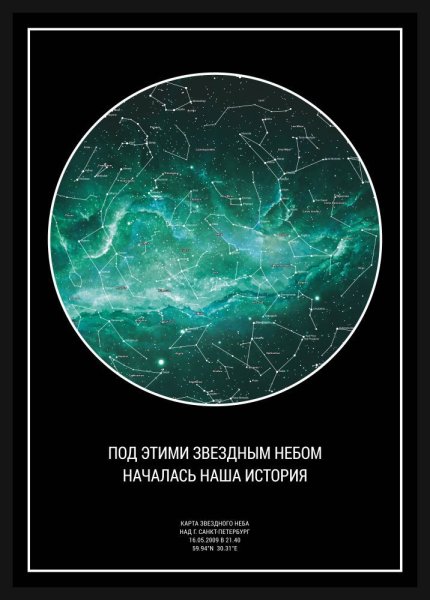 Карта звездного неба подарок