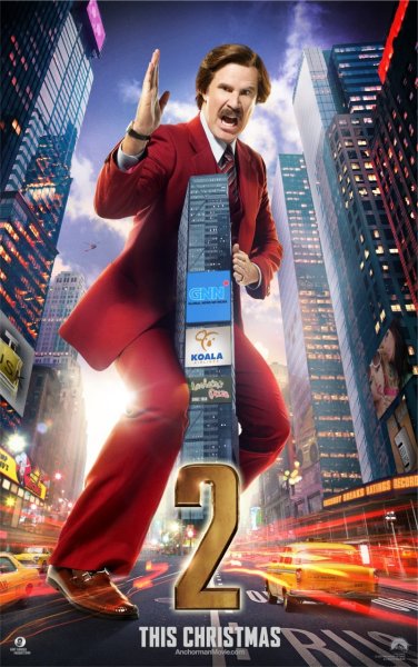 Anchorman 2: the Legend continues Постер