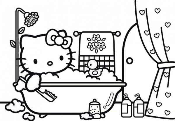 Хелло Китти раскраска