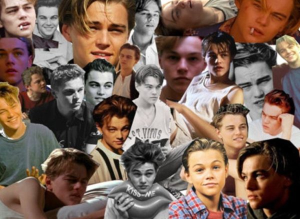 Леонардо ди Каприо в молодости коллаж