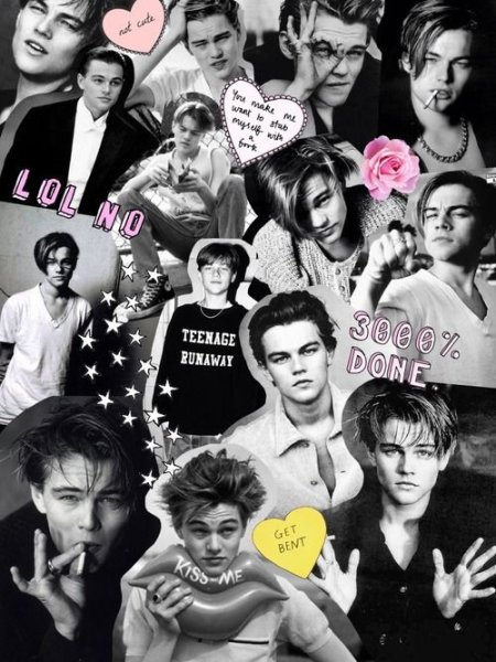 Леонардо ди Каприо в молодости коллаж