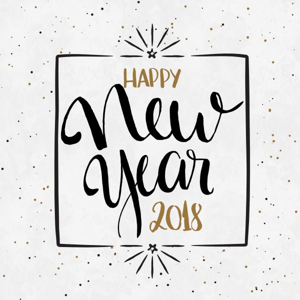 Happy New year леттеринг