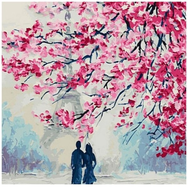 Картина по номерам на лавочке