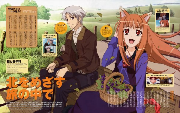 Волчица и пряности обложка аниме