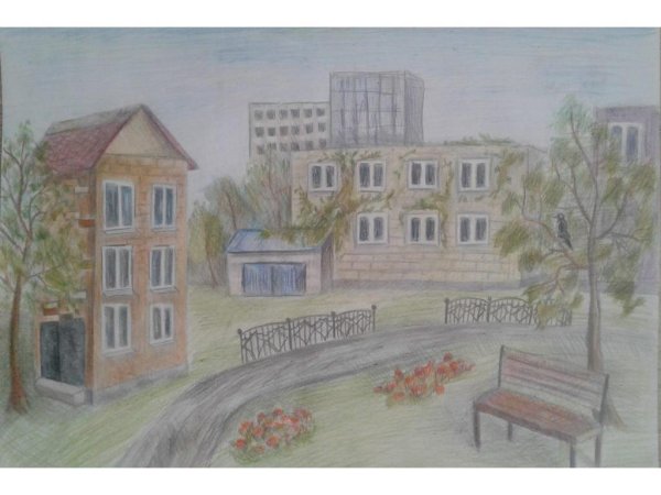 Рисование родная улица моя