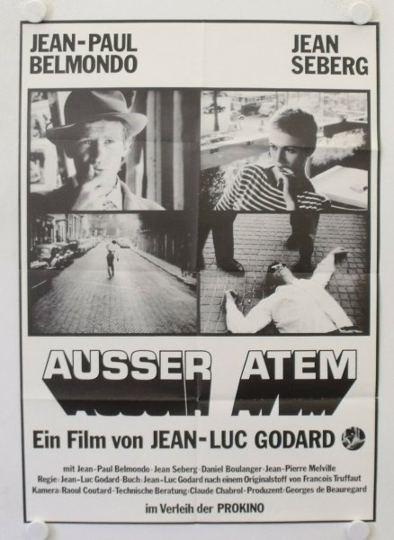 Poster 1960 на последнем дыхании à bout de souffle.