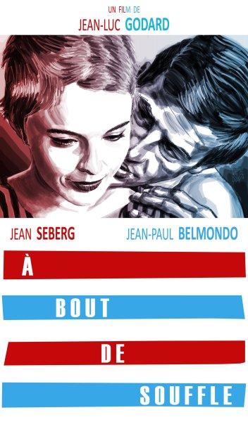 Poster 1960 на последнем дыхании à bout de souffle.