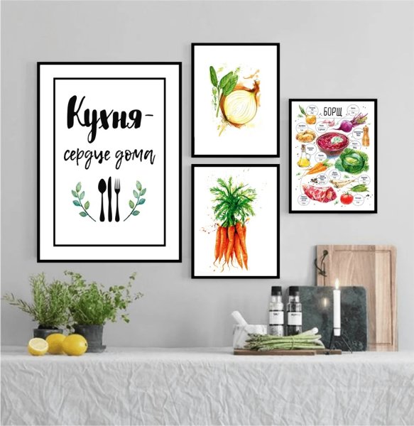 Постер на кухню шаблоны