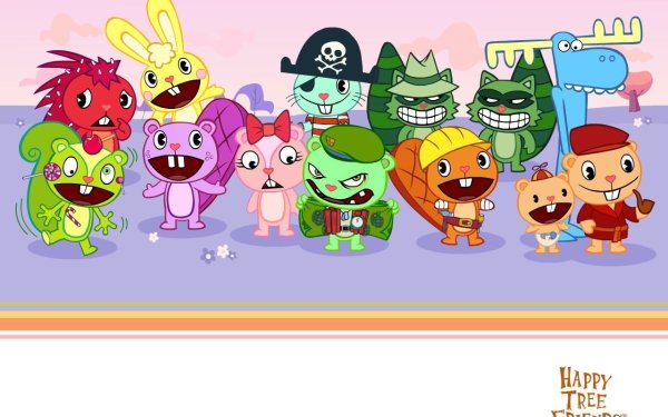 Постер с персонажами Хэппи три френдс