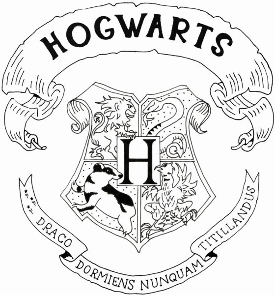 Раскраска Гарри Поттер факультеты