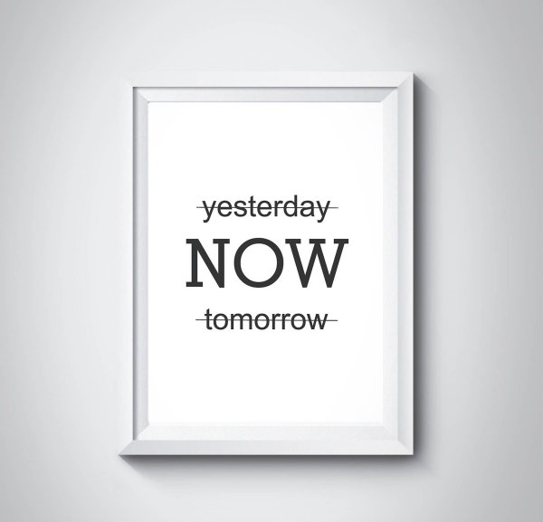 Плакат yesterday Now tomorrow