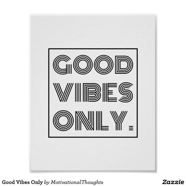 Плакат good Vibes only