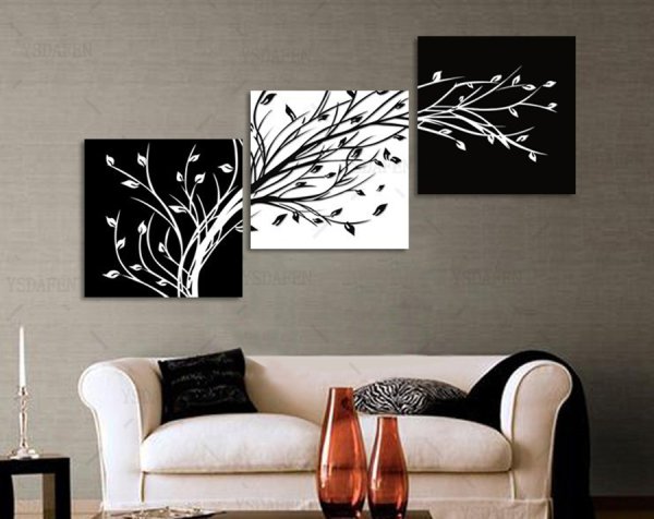 Панно черно белое на стену