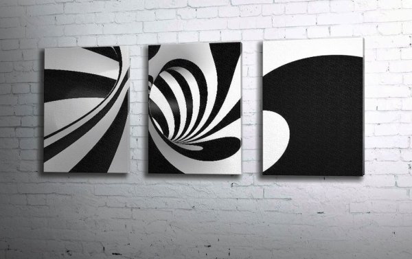 Панно черно белое на стену