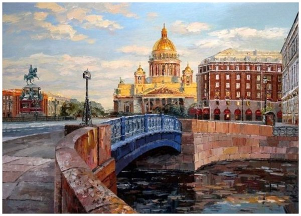Пантелеймоновский мост в Санкт-Петербурге картины художников