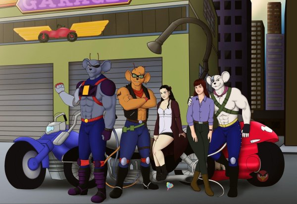 Мыши рокеры с Марса плакат