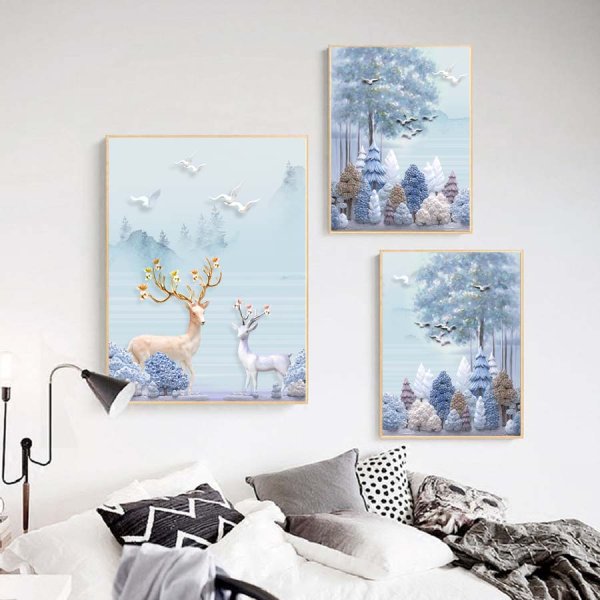 Зимние постеры в скандинавском стиле