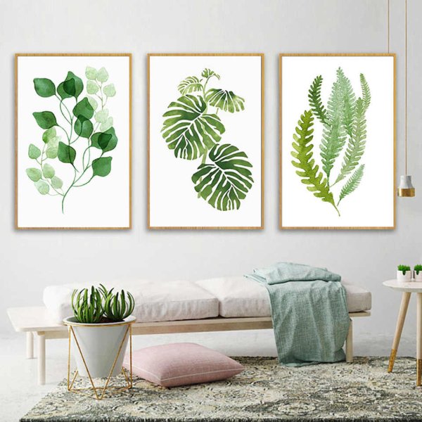 Постеры в скандинавском стиле листья