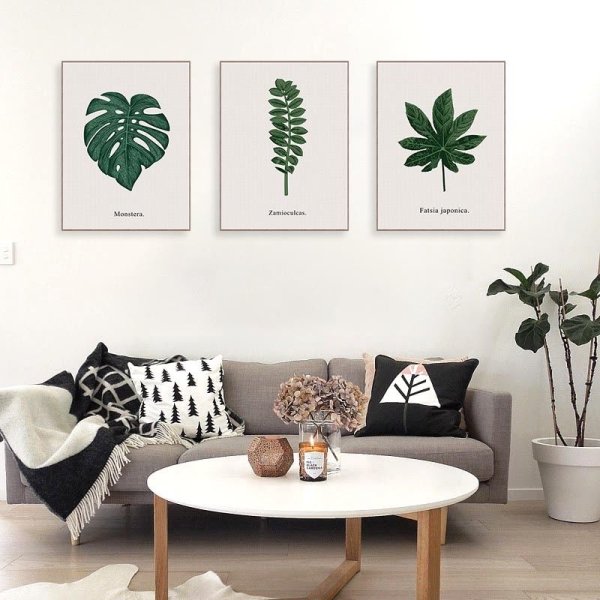 Постеры растительные в скандинавском стиле