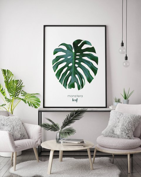 Постеры в скандинавском стиле листья