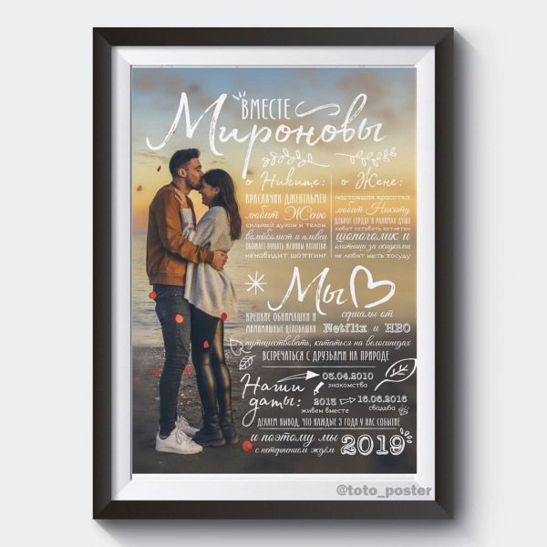 Постер для любимого метрика