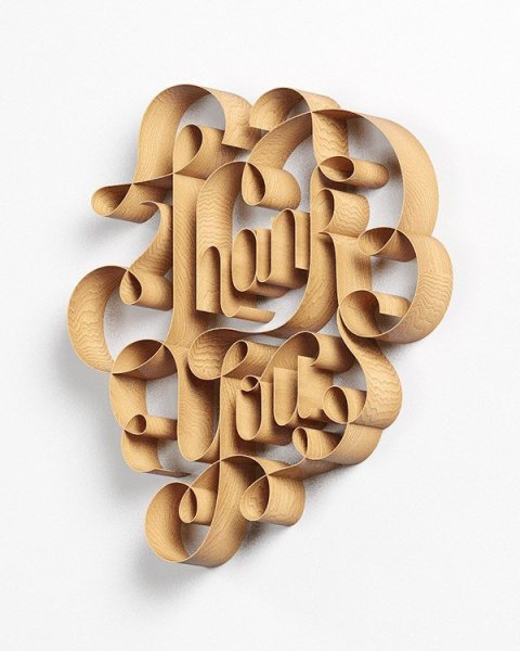 Композиция из объемных букв