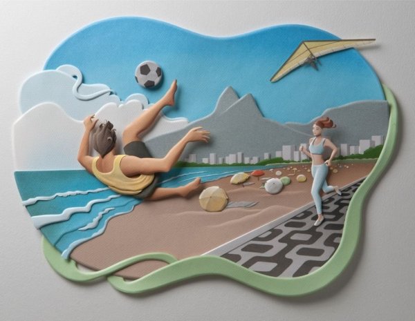 Шрифтовая композиция из бумаги