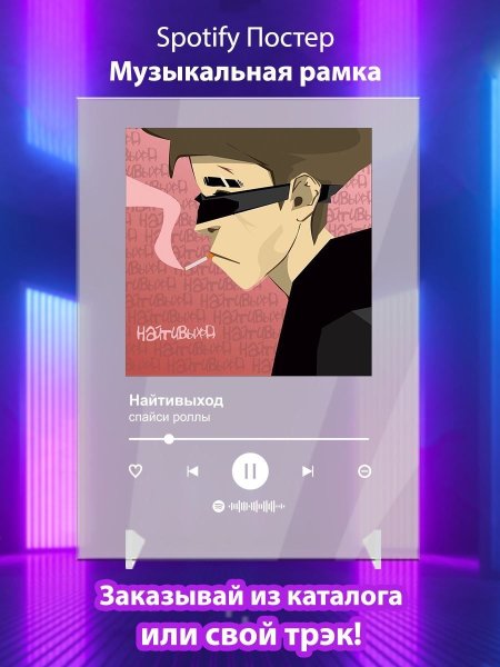 Стеклянные постеры спотифай