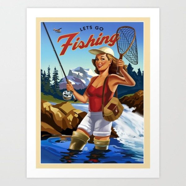 Плакат рыбалка