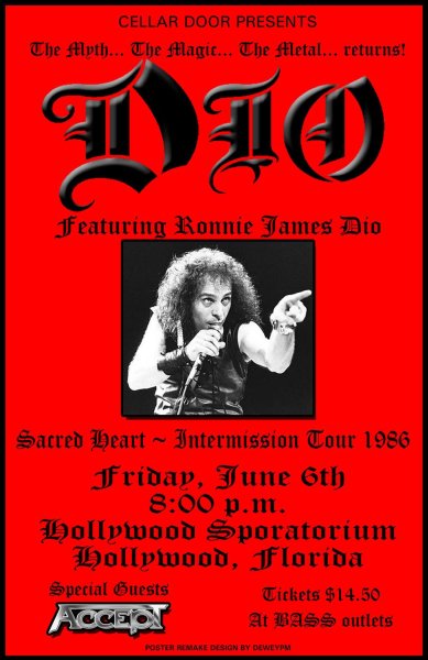 Ронни Джеймс дио плакат