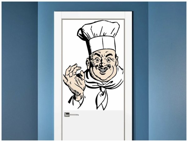 Картина повара на кухне