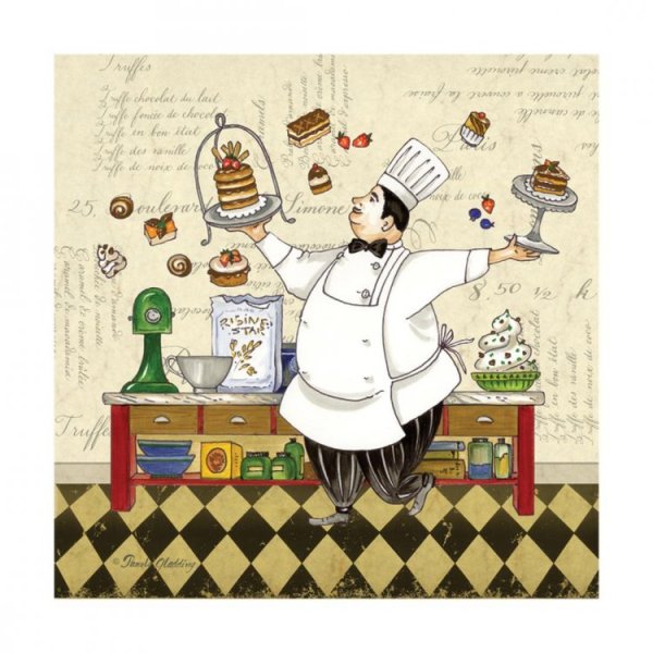 Французский повар иллюстрация