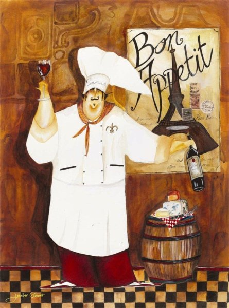 Французский повар иллюстрация