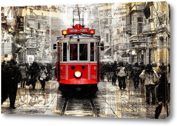 Ретро плакаты трамвай