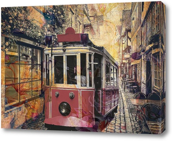 Трамвай Юрий Шевчук акварель