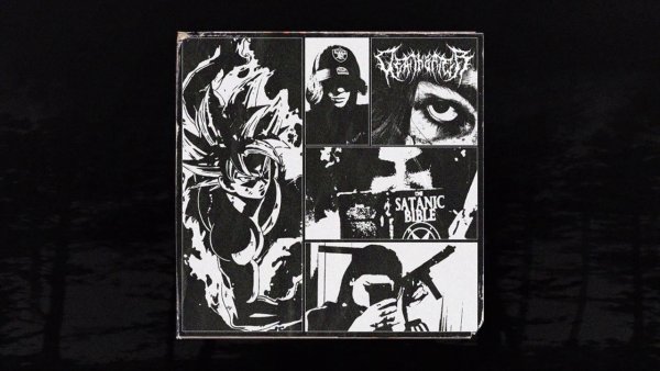 Неоновый череп обои