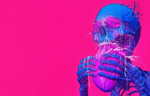 Рисунки в стиле глитч