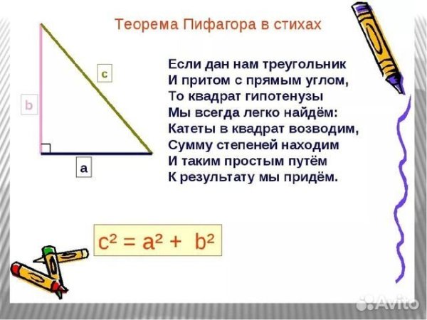 Теорема Пифагора формула квадрата