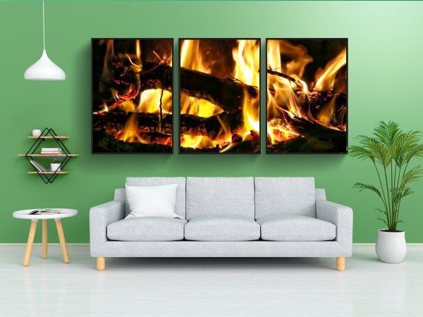 Плакат камин купить