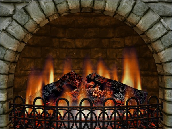 Камин без фона