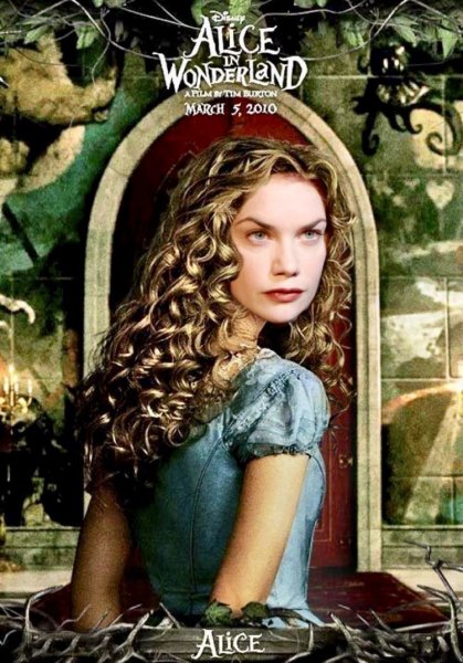 Алиса в стране чудес фильм 2010 Постер