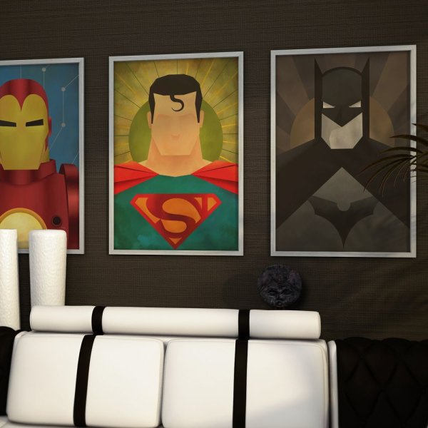 Картины с супергероями