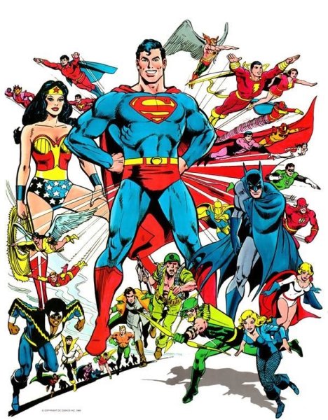 Постер с героями комиксов