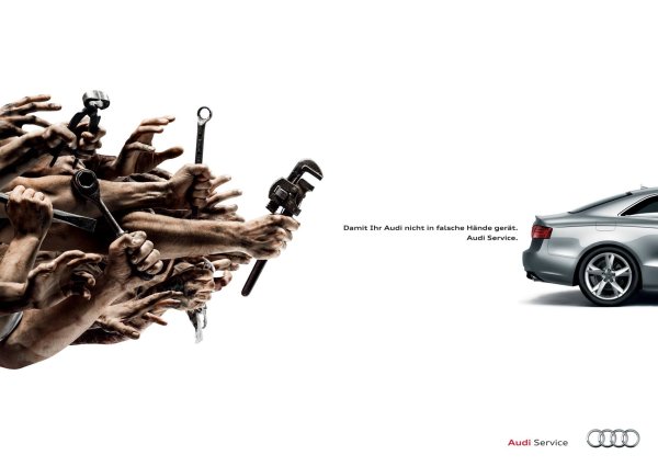 Необычная реклама автомобилей