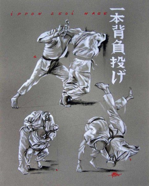 Японский плакат дзюдо