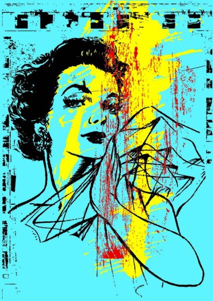 Желтый плакат Постер