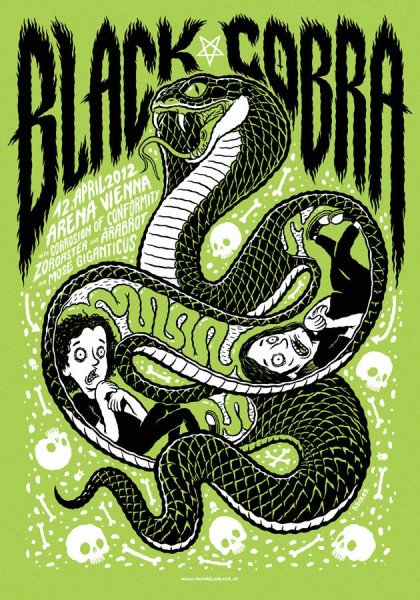 Плакат со змеями